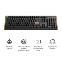 Keychron K10 HE 100% Wireless Magnetic Gaming Keyboard Nebula Switches – Black-K10H-F1 Keychron