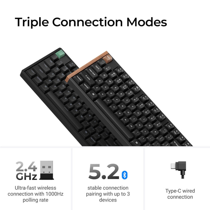 Keychron K10 HE 100% Wireless Magnetic Gaming Keyboard Nebula Switches – Black-K10H-F1 Keychron