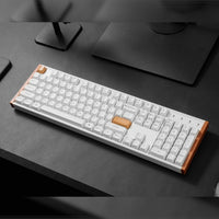 Keychron K10 HE Special Edition Full-size Hot-Swap Gateron Dbl-Rail Nebula Switch RGB Wireless Keyboard - White (Wood + Al) Keychron