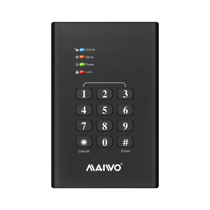 MAIWO USB3.0 2.5INCH KEYPAD ENCRYP ENCL (K2568KPA) - CAS-K2568KPA