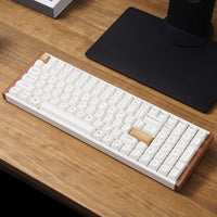 Keychron K4 HE 96% Magnetic Switch Hot-Swap RGB Wireless Keyboard – White (Wood + Aluminium)-K4H-Q1
