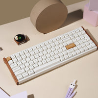 Keychron K4 HE 96% Magnetic Switch Hot-Swap RGB Wireless Keyboard – White (Wood + Aluminium)-K4H-Q1