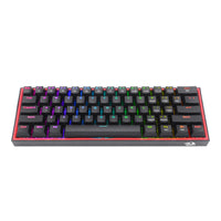 Redragon K616 FIZZ Pro 61-Key RGB Mechanical Gaming Keyboard – Black (60%, RGB, Wireless/Wired, Hot-Swappable)