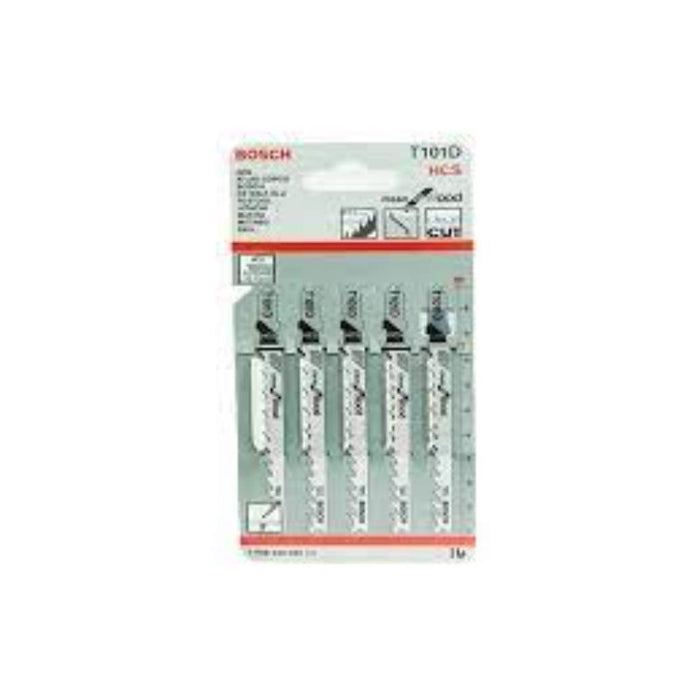 Bosch T101D Jigsaw Blades 5-Pack: Wood Cutting T-Shank Blades for Clean Cuts