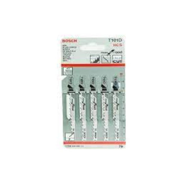 Bosch T101D Jigsaw Blades 5-Pack: Wood Cutting T-Shank Blades for Clean Cuts
