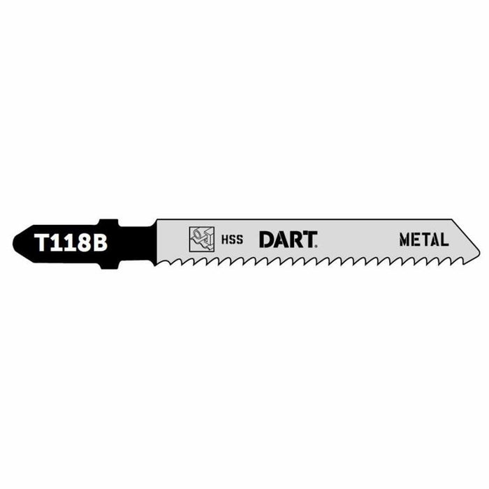 KENNEDY T118B Jigsaw Blades - Metal Cutting, T-Shank, HSS, DART, Pack of 5 - KBE2405010L