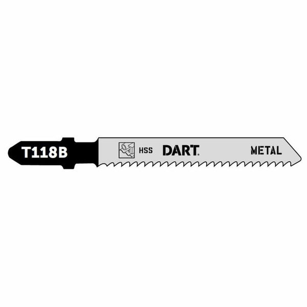 KENNEDY T118B Jigsaw Blades - Metal Cutting, T-Shank, HSS, DART, Pack of 5 - KBE2405010L