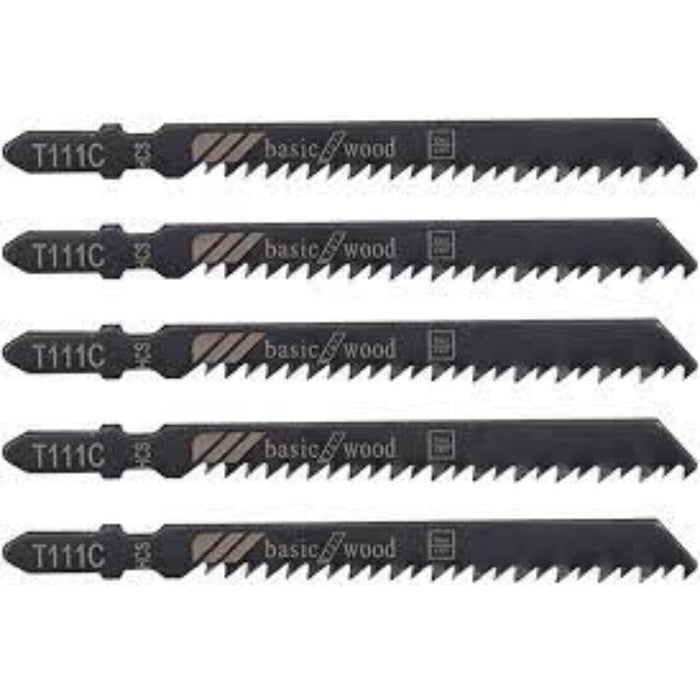 KENNEDY T111C Jigsaw Blades for Wood - T-Shank Basic Wood Cutting - 5 Pack