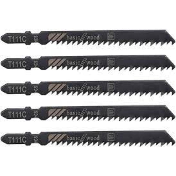 KENNEDY T111C Jigsaw Blades for Wood - T-Shank Basic Wood Cutting - 5 Pack
