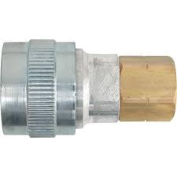 KOBE RED LINE 1/4" BSPT Female Schrader Coupling - Air Compressor Fitting, Pneumatic Connector, Brass, Steel, Auto Parts