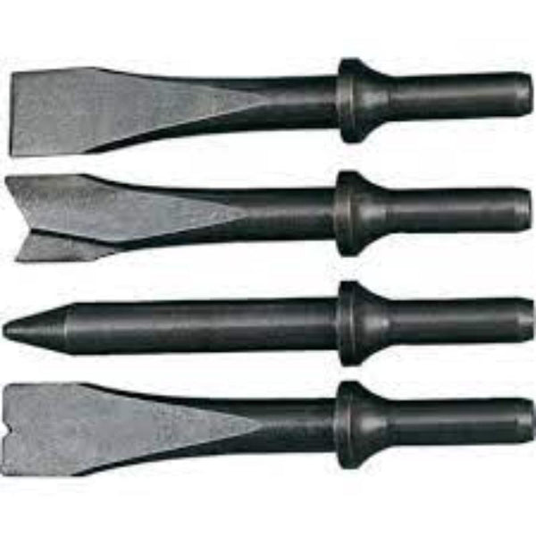 KOBE RED LINE SG-0101RK Short Air Hammer Chisel Kit: Flat, Pointed, Rivet Cutter. Power Tool Accessories.