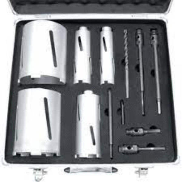 KOBE Red Line Diamond Core Drill Set 12-Pce: Drill bits, core barrels, and accessories.