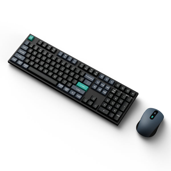Keychron B36 100% Layout Wireless Keyboard and Mouse Combo – Black/Green-KCBD2