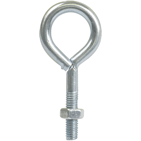 Galvanized Eyebolt 8x125mm with Nut - Heavy Duty Hardware Fastener for Ropes, Cables, and Shackles
