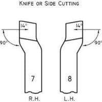 Kennedy No.7 12x12mm R/H HSS Butt Welded Lathe Tool KEN0101120K - High-Speed Steel Turning Tool