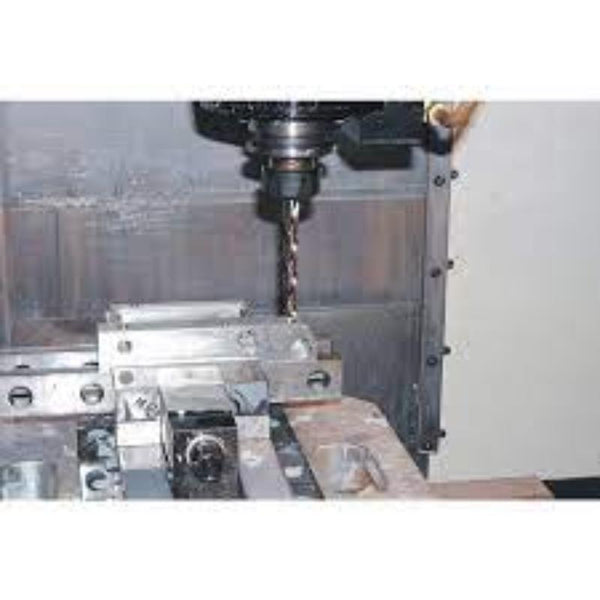 CNC Machine Drilling Metal with Kennedy 1.30mm Cobalt Drill for Stainless Steel - High Precision Machining