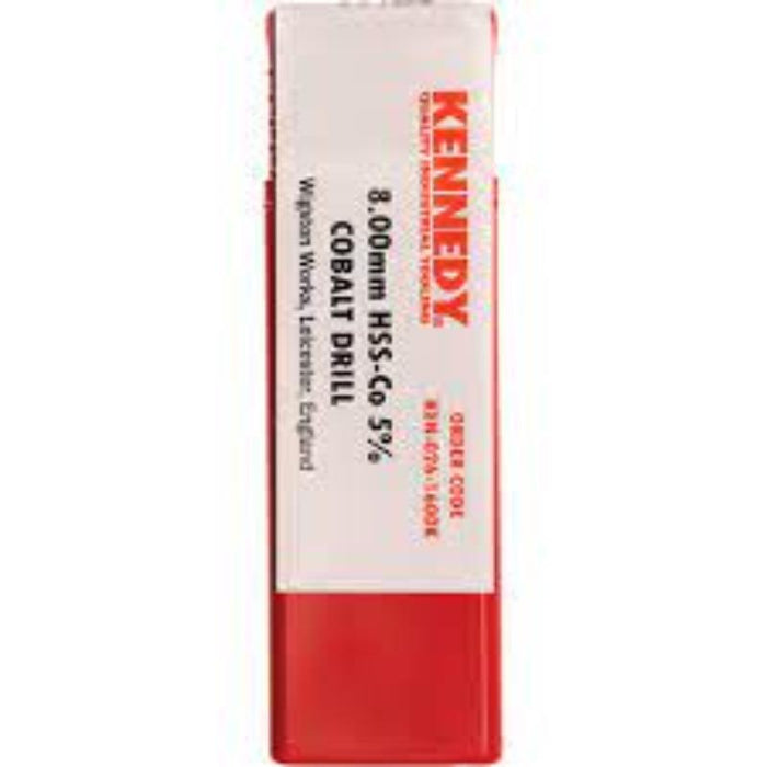 KENNEDY 8mm Cobalt Drill HSS-Co 5% for Stainless Steel - KEN0261600K