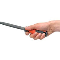 Kennedy 10-inch Half-Round Bastard File with Handle - Metal File Hand Tool