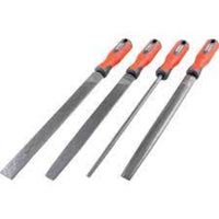 KENNEDY 8-Inch Engineer's File Set - 4 Piece Metal Files, Hand Tools