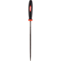 Kennedy 14cm Round Needle File - Cut 4, Black and Red Handle. Precision Filing Tool.