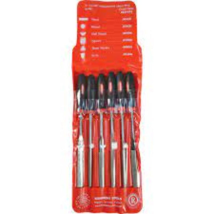 Kennedy 16cm Diamond File Set - 6 Piece, 120/140 Grain. Precision Hand Tools for Filing, Deburring, and Shaping.