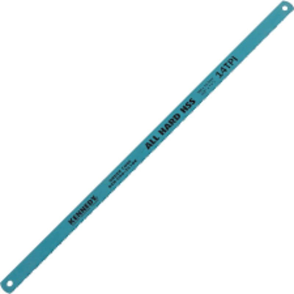 KENNEDY Hacksaw Blade 12 inch, HSS, All Hard, 14 TPI. Durable metal cutting blade.