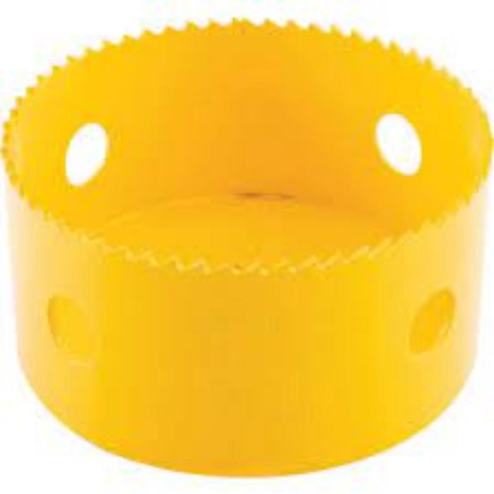 83mm Bi-Metal Hole Saw - Yellow Cutting Tool for Wood, Metal Drilling