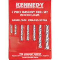 Kennedy 7 Piece Masonry Drill Set - Standard Length - KEN-055-5070K - High Quality Industrial Tooling