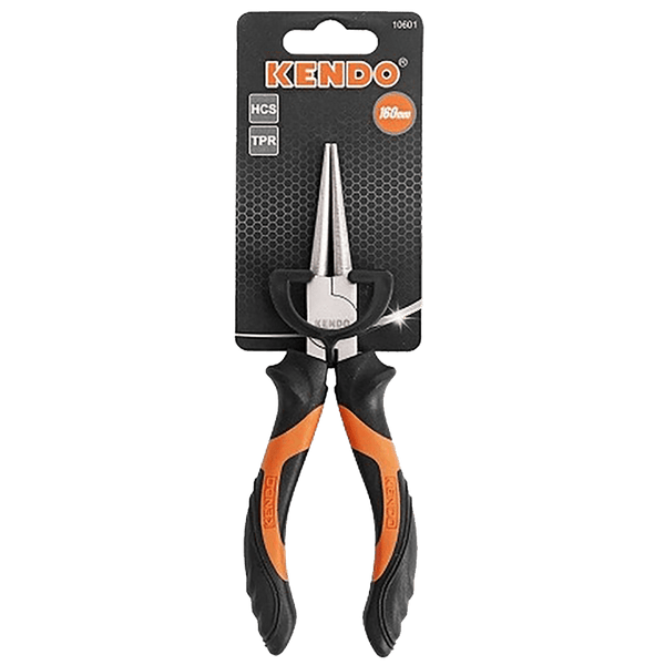 KENDO Round Nose Plier 160MM KEN10601, High Carbon Steel, Ergonomic Grip, Precision Pliers