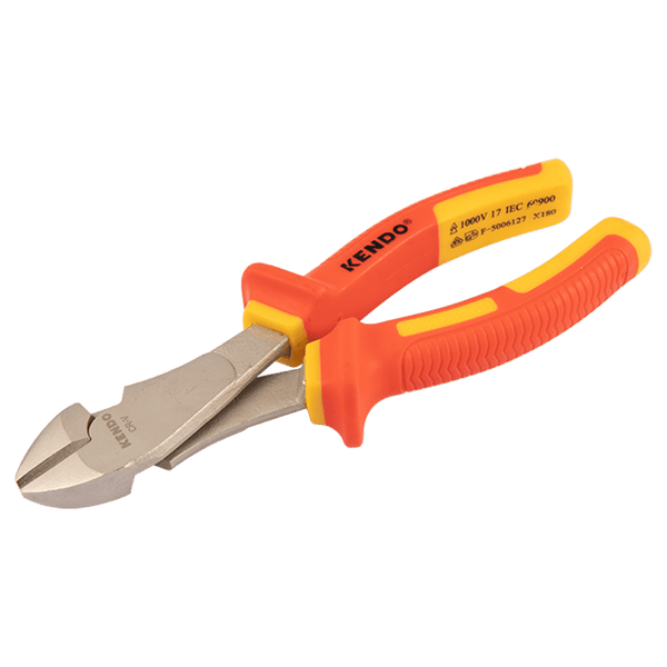 Kendo HD Diagonal Cutters 180mm 1000V Insulated Pliers - High Voltage Cutting Tool
