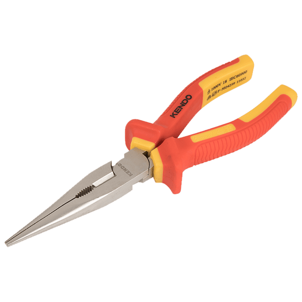 Plier Kendo Vde Long Nose 200 Mm 1000 Volt Ken11032
