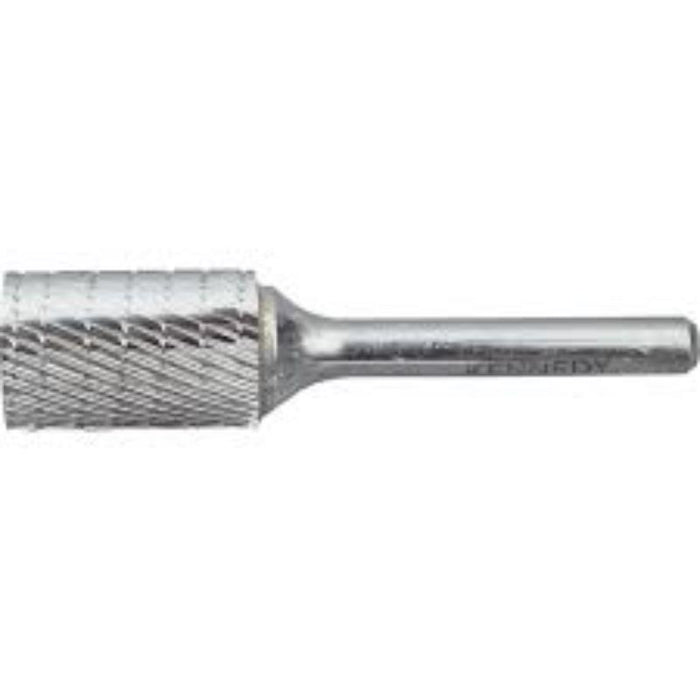 KENNEDY 16x25mm Cylindrical Carbide Burr, Plain End Cut 9 - Metalworking Rotary File for Deburring, Shaping