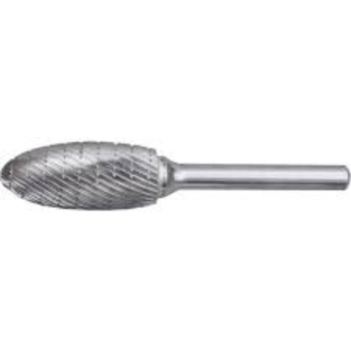 KENNEDY 12x32mm Flame Shape Carbide Burr - Rotary Tool Bit for Metalworking, Cutting, Grinding, and Deburring