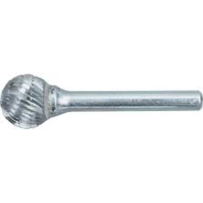 KENNEDY 16x15mm Ball Carbide Burr - Cut 9. Metalworking rotary tool for deburring, grinding, carving.