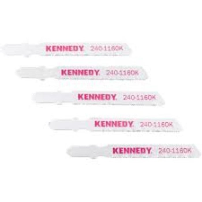 Kennedy Jigsaw Blades (Equivalent to Bosch T118A) - Pack of 5 | Saw Blades for Metal and Wood Cutting