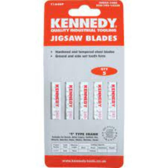 KENNEDY Jigsaw Blades (EQV. TO BOSCH T144DP) PKT-5 - High-Quality Blades for Wood & Metal Cutting