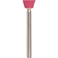 KENNEDY B84 Mounted Point: Abrasive grinding point for rotary tools - pink cone shaped stone on metal shank for precision work.