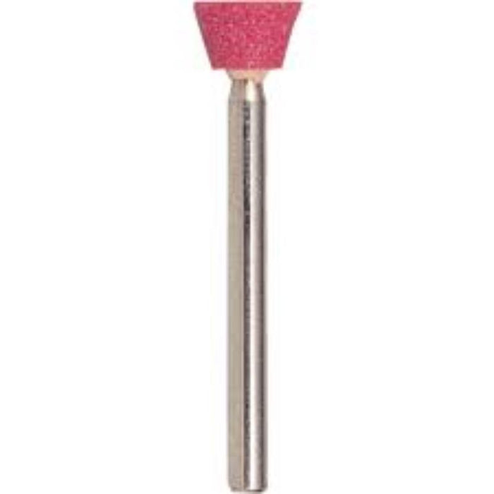 KENNEDY B84 Mounted Point: Abrasive grinding point for rotary tools - pink cone shaped stone on metal shank for precision work.