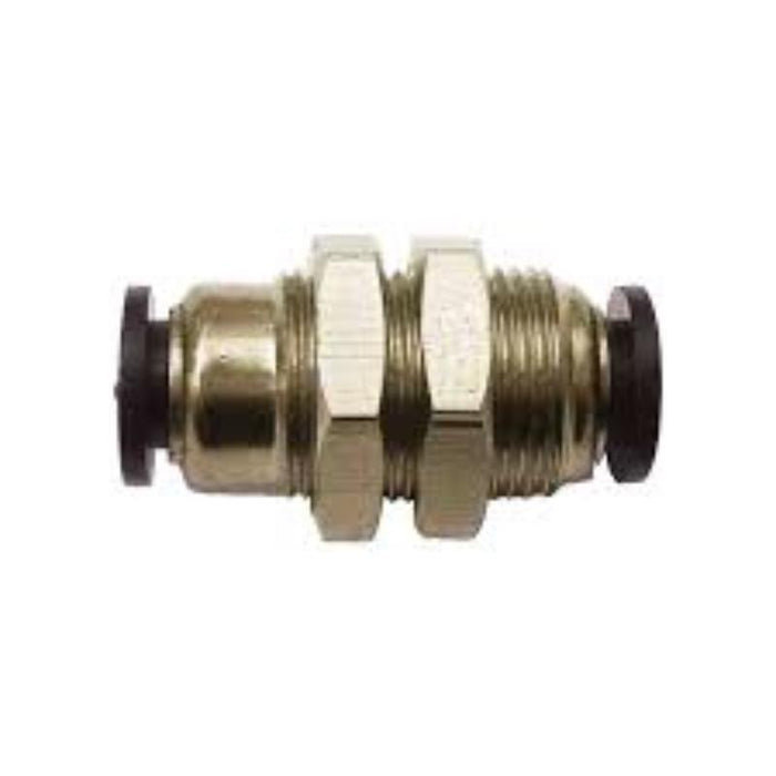 KENNEDY Ken-Fit 8mm Bulkhead Connector - KEN2912030K | 8mm Bulkhead to 8mm Straight Pneumatic Tube Fitting