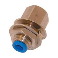 KENNEDY KBH10-2FP Pneumatic Fitting: 10mm, G1/4 Female Port - Ken-Fit Brass Connector, Pipe Fitting
