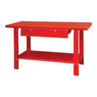 KENNEDY 2-Drawer Red Workbench | Heavy-Duty Garage Workstation | Storage Bench for Tools | chavda.com