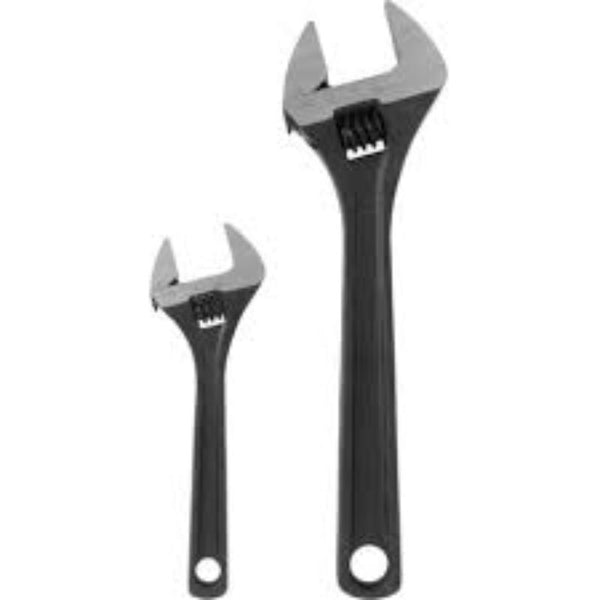 Kennedy Adjustable Wrench Set - 6 & 10 Inch Phosphate Finish Wrenches, Heavy Duty Tools for Mechanics & DIY Projects
