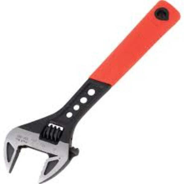 Kennedy 8-Inch Adjustable Wrench - Phosphate Finish, Soft Grip Handle - Heavy Duty Spanner