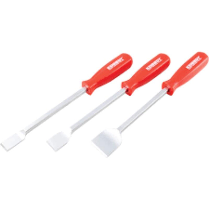 Kennedy Gasket Scraper Set - 3 Piece Tool Kit with Red Handles. Remove Gaskets Easily!