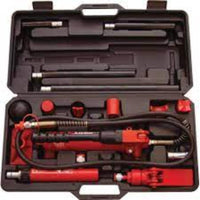 Kennedy 4-Tonne Body Repair Kit: Automotive dent repair tool kit with hydraulic jack, rams, and accessories. Durable and versatile.