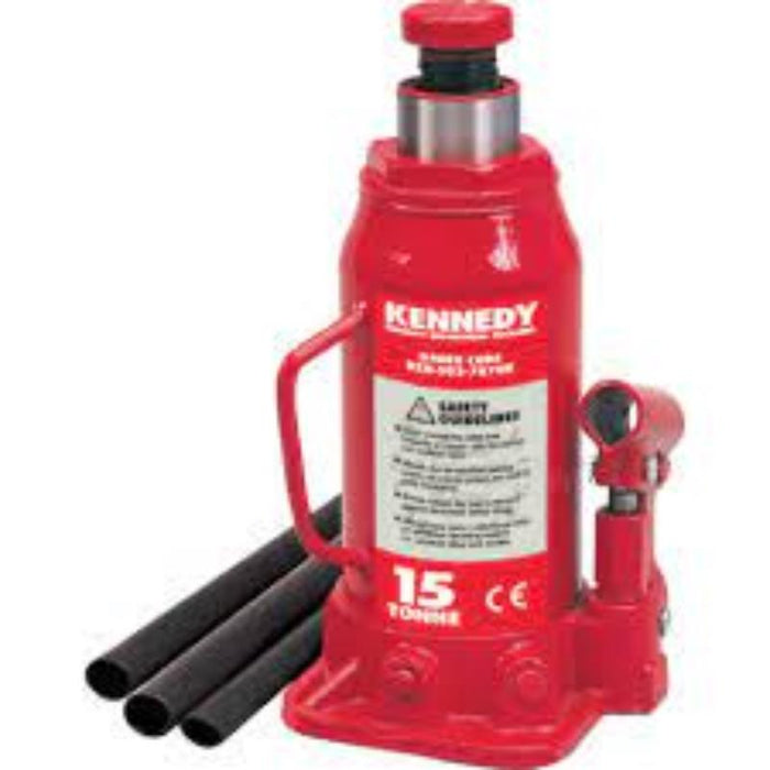 KENNEDY 15 Tonne Bottle Jack - Heavy Duty Hydraulic Jack for Cars & Trucks - KEN5037870K