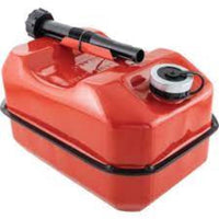 KENNEDY 10LTR METAL FUEL CAN: Secure Red Metal Fuel Container with Spout and Cap