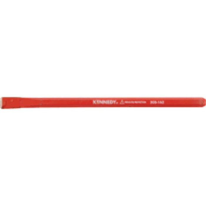 KENNEDY 16x200mm Flat Cold Chisel: Durable Cutting Tool. Heavy Duty Chisel for Metal, Stone, and Masonry Work.