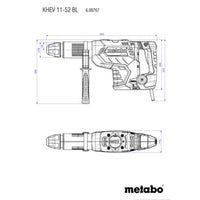 Metabo KHEV 11-52 BL 1500W SDS-max Combination Hammer. Powerful drilling & chiseling power tool.