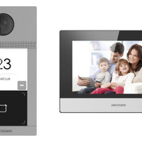 Hikvision IP video intercom kit DS-KIS604-P(D) | DS-KABV8113-RS/SURFACE - image 1